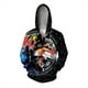 thumbnail image 3 of Sudadera con capucha con estampado 3D de calavera, lobo y pollo para hombre, sudaderas con gráficos de animales para la playa, sudaderas casuales, cómodas, con capucha, holgadas y con cremallera, 3 of 4