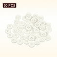 thumbnail image 3 of Uxcell 50pcs Botón de Costura 11mm 4 Agujeros Botones Redondos de Resina, Blanco, 3 of 6