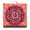 Ornamental Mandala, variant on Boho Tropical Paradise Pillow – 22x22 Inch Square Seat Cushion, Dutch Velvet, Abstract Sunset & Leaves (Watercolor Wanderlust)