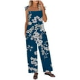 thumbnail image 7 of Nrmvnmi Women 2024 Summer Fashion Overalls Hippie Jumpsuits Floral Printed Spaghetti Strap Cute Romper Plus Size Bib Overall Mothers Day Gifts For Her, 7 of 7