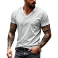 thumbnail image 7 of LWavelet V Neck Mens T-Shirts Short Sleeve Summer Comfort Shirts for Men Classic Casual Summer Basic Tee Shirt, 7 of 7