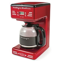 Nostalgia Retro Coffee Maker 12-Cup Programmable Vintage Coffee Machine, Red