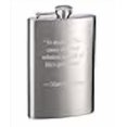 thumbnail image 2 of Hip Flask Holding 8 oz - Metallic Grey, Stainless Steel, Laser Welded, Leakproof, Powdercoated Rustproof Finish, 2 of 4