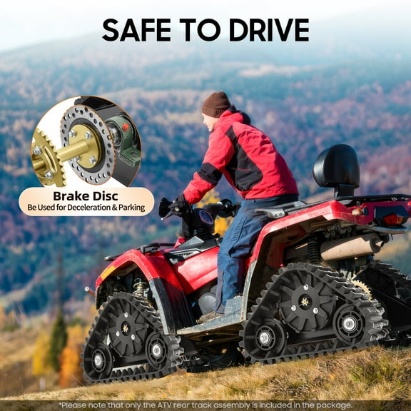 ATV Rear Axle – Metal Construction, Rotatable Triangle Wheels, Large Tire Surface for Extra Friction, Brake Disc for Safety, Efficient Power Delivery for Steady Driving