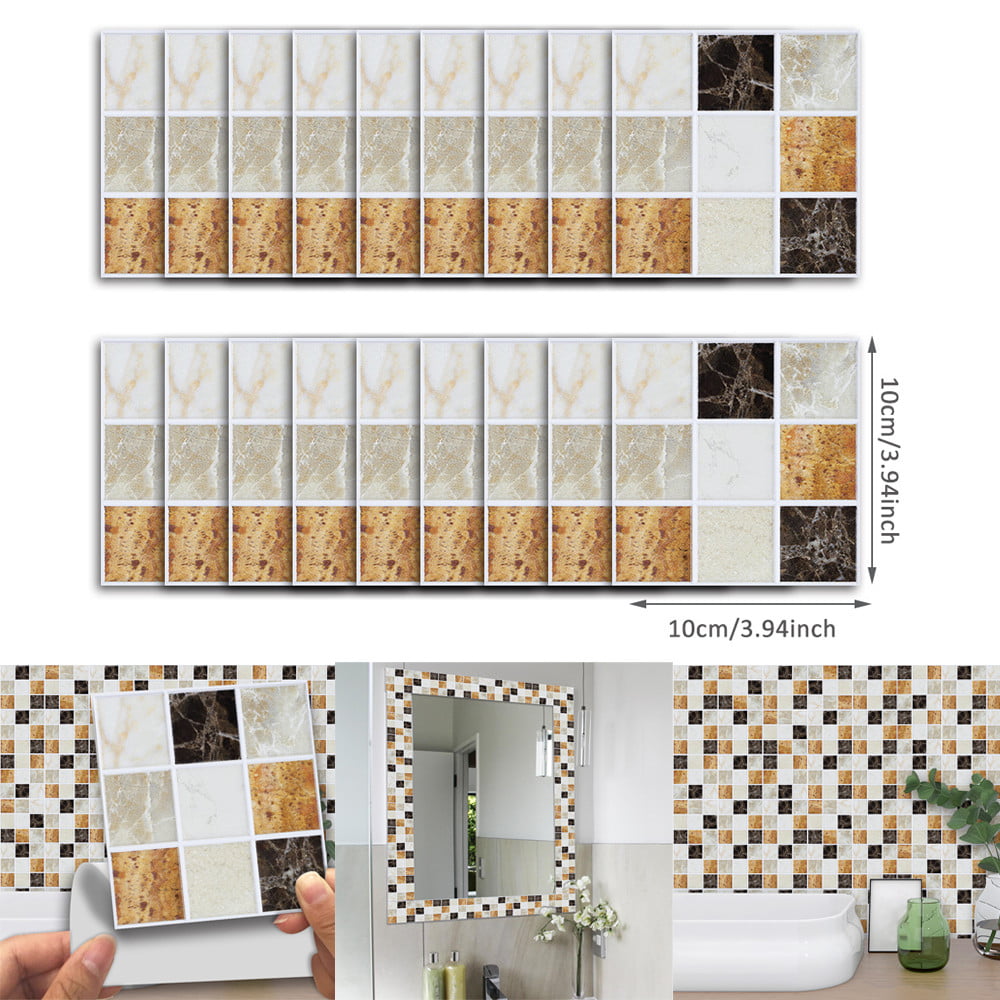 Details about   Waterproof Wall Sticker Self Adhesive Wall Tile Home Decor Black White Marble AA