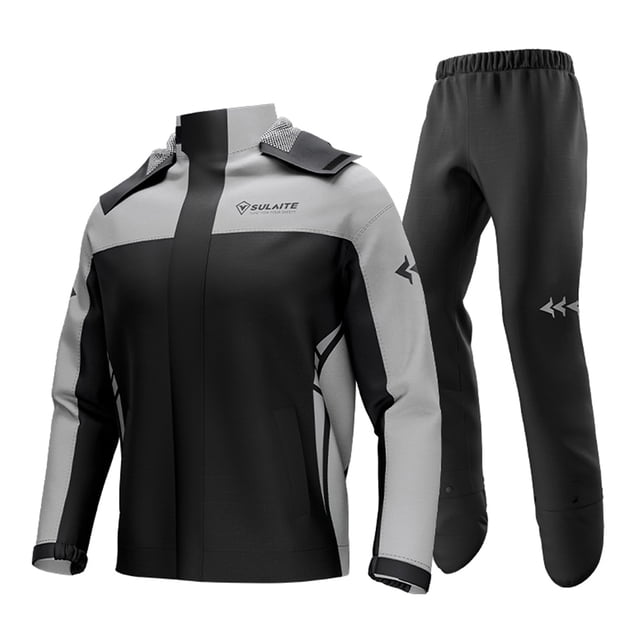 Habit de Pluie Imperméable pour Moto Hommes Femmes, Veste et Pantalon de Pluie de Cyclisme avec Sac de Rangement
