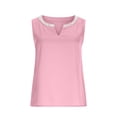 thumbnail image 3 of yillto Womens Satin Silky Tank V Neck Sleeveless Casual Dressy Blouse Ladies Work Office Layered Tops, 3 of 6