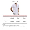 thumbnail image 4 of Camiseta de manga corta para hombre, camisa de tela de algodón con apertura media frontal, Top con cuello levantado para verano, 4 of 5