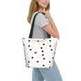 thumbnail image 2 of Salouo Ladybugs Flying On Dotted Route for Shoppers Tote for Women Foldable Handbags with Big Capacity Casual One-Shoulder Shopping Bag Hobo Bags Fit for Office/Shopping/Park, 2 of 6