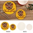 thumbnail image 3 of SKYSONIC Thanksgiving Turkey Cartoon Pot Holders Trivets, 2 Pcs Heat Resistant Trivets,Maple Leaf Cotton Thread Weave Mats for Hot Pads Pans Pot Bowl Teapot for Kitchen Decor, 3 of 7