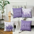 thumbnail image 4 of Spring Pillow Covers 18x18 Inch Set of 4 Lavender Purple Floral Throw Pillow Covers Farmhouse Pillowcase Outdoor Decor Cushion Case for Sofa Couch, 4 of 6