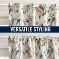 thumbnail image 3 of Sun Zero Therese 2-pack Vintage Floral Magnetic Closure 100% Blackout Back Tab/Rod Pocket Curtain Panel Pair, 40"W x 84"L, Stone, 3 of 10