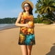 thumbnail image 3 of Fotbe Deep Yellow Colorful Sunflower Vestido de Verano sin Mangas para Mujer – Vestido Midi Línea A, Estilo Camiseta Floral, Vestido Playero Casual y Fluido, 3 of 7