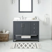 Ove Decors Vegas 42 W x 34.5 H x 19" D Freestanding Bathroom Vanity with Sink, Dark Charcoal