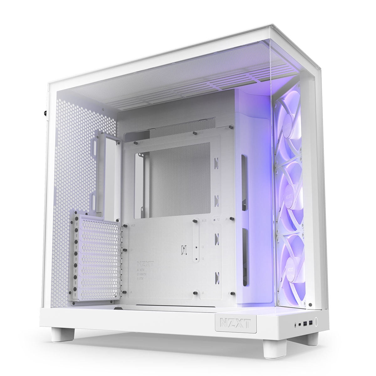 【美品】NZXT H6 Flow CC-H61FW-01 （ホワイト） NZXT H6 FLOW RGB Compact Dual-Chamber Mid-Tower Airflow Case
