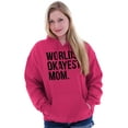 thumbnail image 3 of Worlds Okayest Mom Mothers Day Mama Hoodie Sweatshirt Women Brisco Brands M, 3 of 5