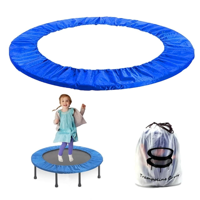 QJUHUNG Mini Trampoline Spring Cover 36 Inch Small Trampoline Safety Pad for 6 Holes Round Trampoline Tear-Resistant Oxford Cloth Anti-Vibration Multiple Color Options(Rose Red)