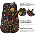 thumbnail image 2 of Yayeee Double Oven Mitt Kitchen Heat Resistant Baking 35" x7" Quilted Glove, Moon Pattern, 2 of 6