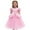 Pink, variant on Girls' Princess Dress, Puff Sleeve Lace Applique Tulle Ball Gown for Party and Wedding