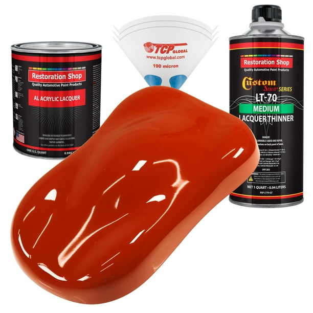 Restoration Shop Hot Rod Red Acrylic Lacquer Auto Paint Complete