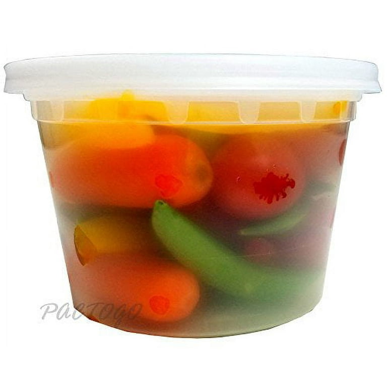 Deli Food Storage Containers with Lids, 16 Ounce (48 Count)