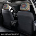 thumbnail image 3 of Kdxio Round Mandala Pattern Print 2 Piece Car Head Rest Covers Set Auto Front/Rear Seats Headrest Cover Universal Fit Most Cars,Sedan, SUV, 3 of 9