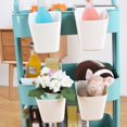 thumbnail image 4 of 1 Pack Hanging Cup Holder Wall Organizer Plant Containers Space Saver Storage Bucket Desktop Cleaning Trash Can Artificial Planters Plant Pot or Make Up Pencil Holder for Home Decor Kitchen, 4 of 5