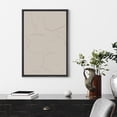 thumbnail image 2 of HFDF Canvas Print Wall Art Minimal White Brush Stroke Landscape Abstract Geometric Illustrations Modern Art Decorative Shapes Relax/Calm for Living Room, Bedroom, Office - Black 8x10inch Framed, 2 of 6