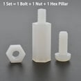 thumbnail image 3 of Black White Plastic Spacer Hex Nylon Standoff PCB Motherboard Threaded Support Board Rack Pillars Screw Nut Set M2M2.5M3 M4M5 M6, 3 of 5