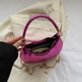 thumbnail image 2 of Bolsa de hombro con cadena para mujer, bandolera femenina sencilla de piel sintética con media luna brillante Tmvgtek Para Estrenar, 2 of 9