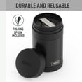 thumbnail image 6 of Thermos 16oz Insulated Food Jar with Folding Spoon, Matte Black, Ideal Use for Workday Meals and Travel, Made for Portable Food Storage, 6 of 10