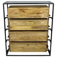 thumbnail image 3 of Redondo Tatum Solid Wood 4 Drawer Chest in Natural, 3 of 4