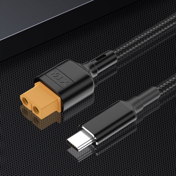 Cable de carga XT60 a tipo C PD2.0 100W 20V 5A para ToolkitRC SC100 (100CM)
