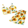 thumbnail image 3 of OUSITAID Little Girls Two-piece Set Sunflower Sleeveless Sling Tops and Skirt, 3 of 6