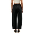 thumbnail image 4 of Barrel Linen Pants Women Baggy High Waisted Wide Leg Trousers Lightweight Summer Y2k Palazzo Harem Pants with Pockets, XL, 4 of 5