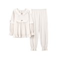 thumbnail image 3 of Conjuntos de pijamas de manga larga para mujer, ropa de dormir de satén para otoño, conjunto de Pijama para niña joven, ropa de casa para mujer, 3 of 4