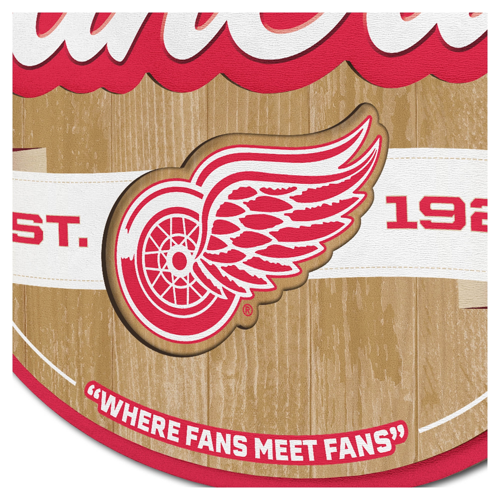 IDNA Detroit Red Wings 12.5" x 17" Fan Cave Sign
