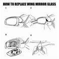 thumbnail image 4 of Passenger Mirror Glass for Vauxhall Corsa D 2006-2014, 4 of 5
