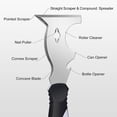 thumbnail image 3 of Woeilo -Putty Knife, Paint Scraper 10 in 1 Putty Knife Multi-Use Painters Tool, Taping Knife, Paint Scraper Tool for Wood, Metal Scraper with Hammer End, Razor Blade Scraper, Spackle Tool, 3 of 5