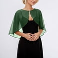 thumbnail image 2 of Wdgfv Womens Shawls and Wraps for Evening Dress Chiffon Shawl Cape Wedding Guest Bridesmaid Capelets Scarves Green One Size, 2 of 5