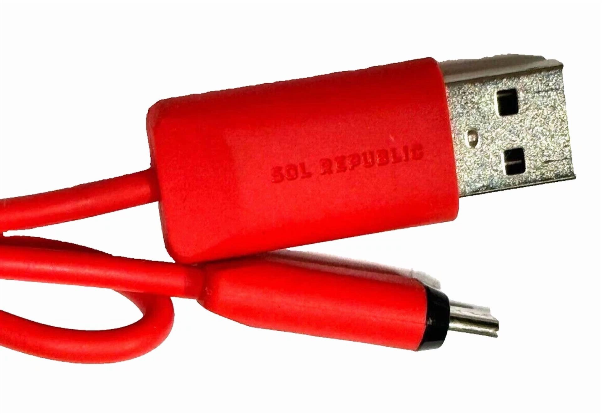 Original Genuine Sol Republic Universal Micro Usb Charge/Sync Data Cable - Red