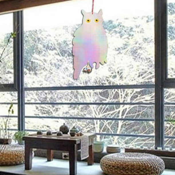 Señuelo Reflectante CUTICAT de Pájaros Espantapájaros Búho reflexivo