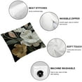 thumbnail image 6 of nygtbtfer Throw Pillow Covers Set of 2, Black Floral Decorative Outdoor Pillow Covers Rustic Modern Watercolor Flower Pillow Cases Linen for Couch Sofa Home Decor White, 6 of 7