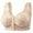 Beige, variant on Women's Breathable Mesh Bra Star Print Front Button Wireless Comfort Bra Beige F