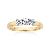 1/2 Carat Three-Stone Diamond Ring