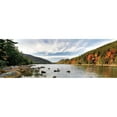 thumbnail image 3 of Malvin, Larry 24x11 Black Modern Framed Museum Art Print Titled - Jordan Pond Panorama, 3 of 5