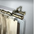thumbnail image 3 of 5/8" Dia Bay Window Double Curtain rod, Adjustable 20"-36", 38"-72" - Antique Brass,(DP063Bay-4D), 3 of 3