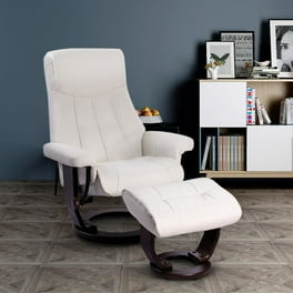 Starline Designs LLC Scandinavian European style Swiveling Reclining Chair and Ottoman Kona Brown Walmart