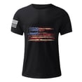 thumbnail image 3 of Mens Shirts Short Sleeves Round Neck Casual Printing Pullover Fitness Sports T-Shirt Black 3XL, 3 of 4