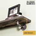 thumbnail image 4 of 24 in. x 7.5 in. x 6.75 in. Boulder Black Restore Wood Wall Shelving with Industrial Steel Pipe L- Brackets, 4 of 9